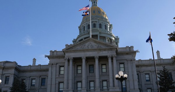 The Colorado State Capitol building in Denver