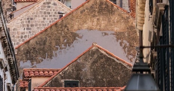 View of Zagreb's old town rooftops on a clear day.