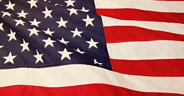 Close-up of an American flag