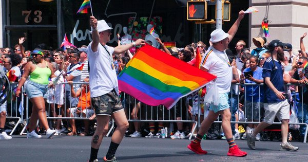 Colorful Pride celebration with rainbow flags in Thailand