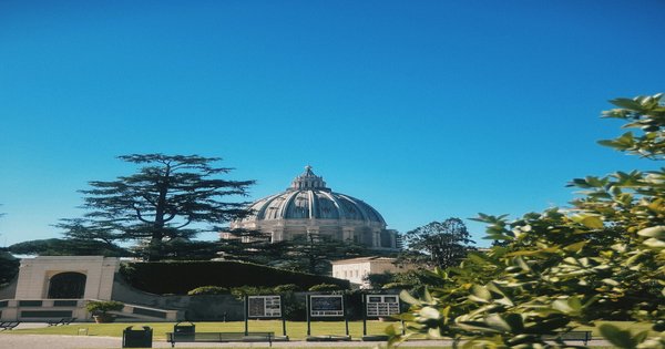 Vatican City with the dome of St. Peter's Basilica in the background