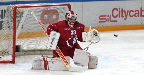Two ice hockey players competing on the ice, evoking the hockey-themed drama Heated Rivalry