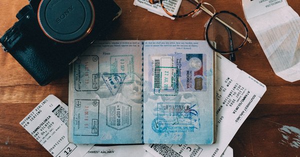 A US passport on a wooden surface